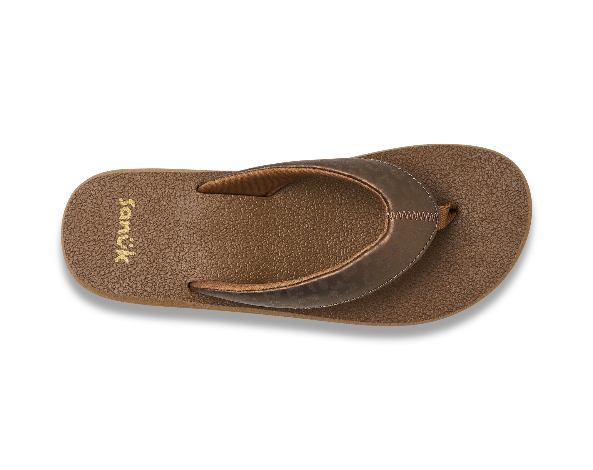 Sanuk Yoga Mat II Leather sandali donna bronze leopard