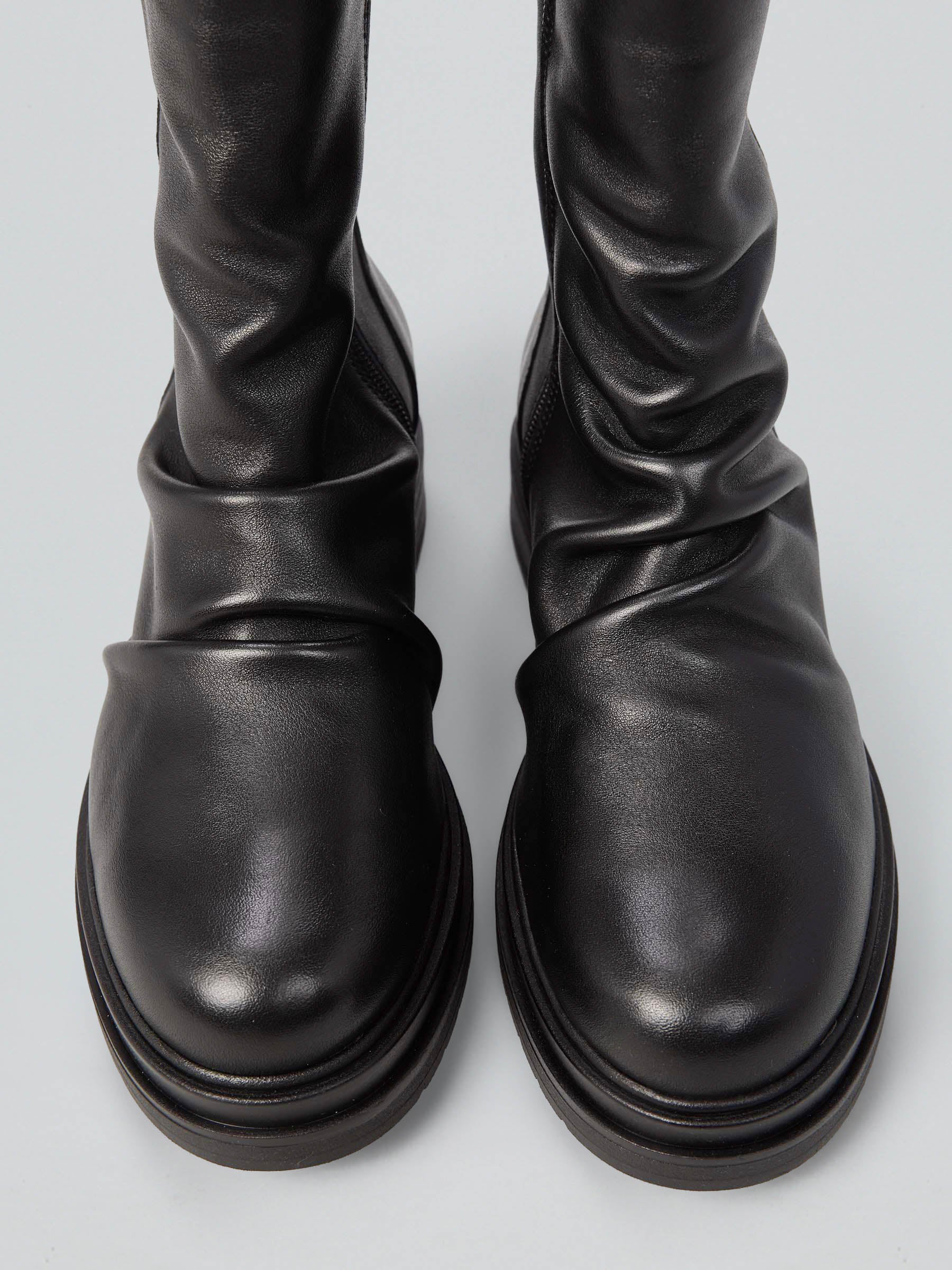 Ovyè Stivaletti pelle neri tacco 3 cm 38