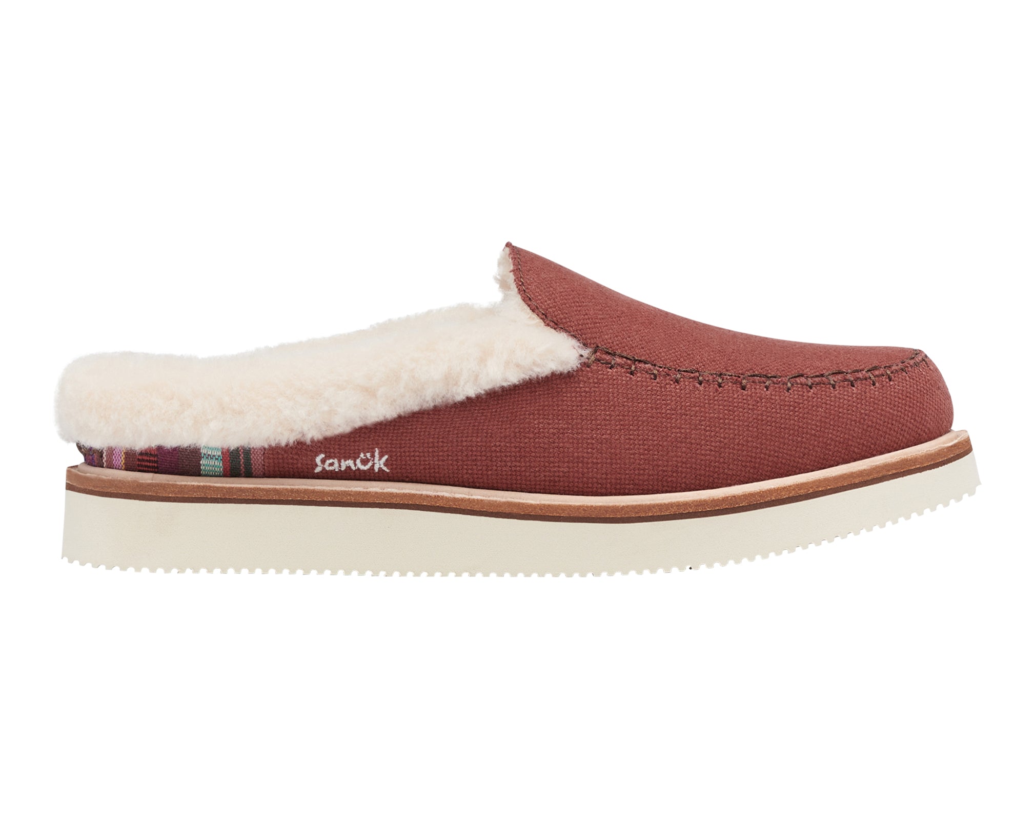 Sanuk Cozy Vibe pantofole donna burnt henna in lana