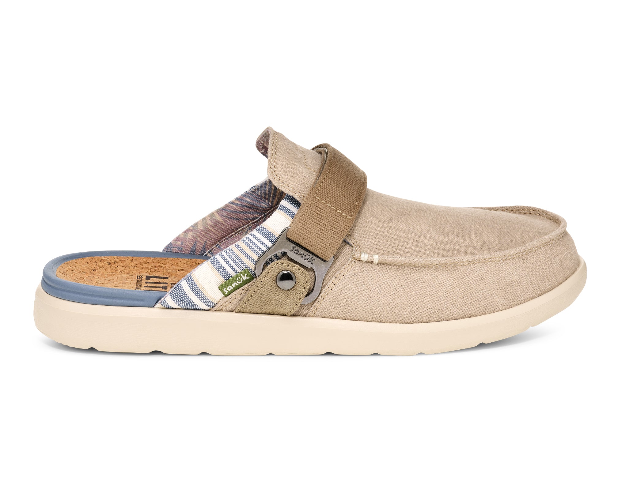 Sanuk Happy Hour Lite Resort slip-on uomo Taupe vegan