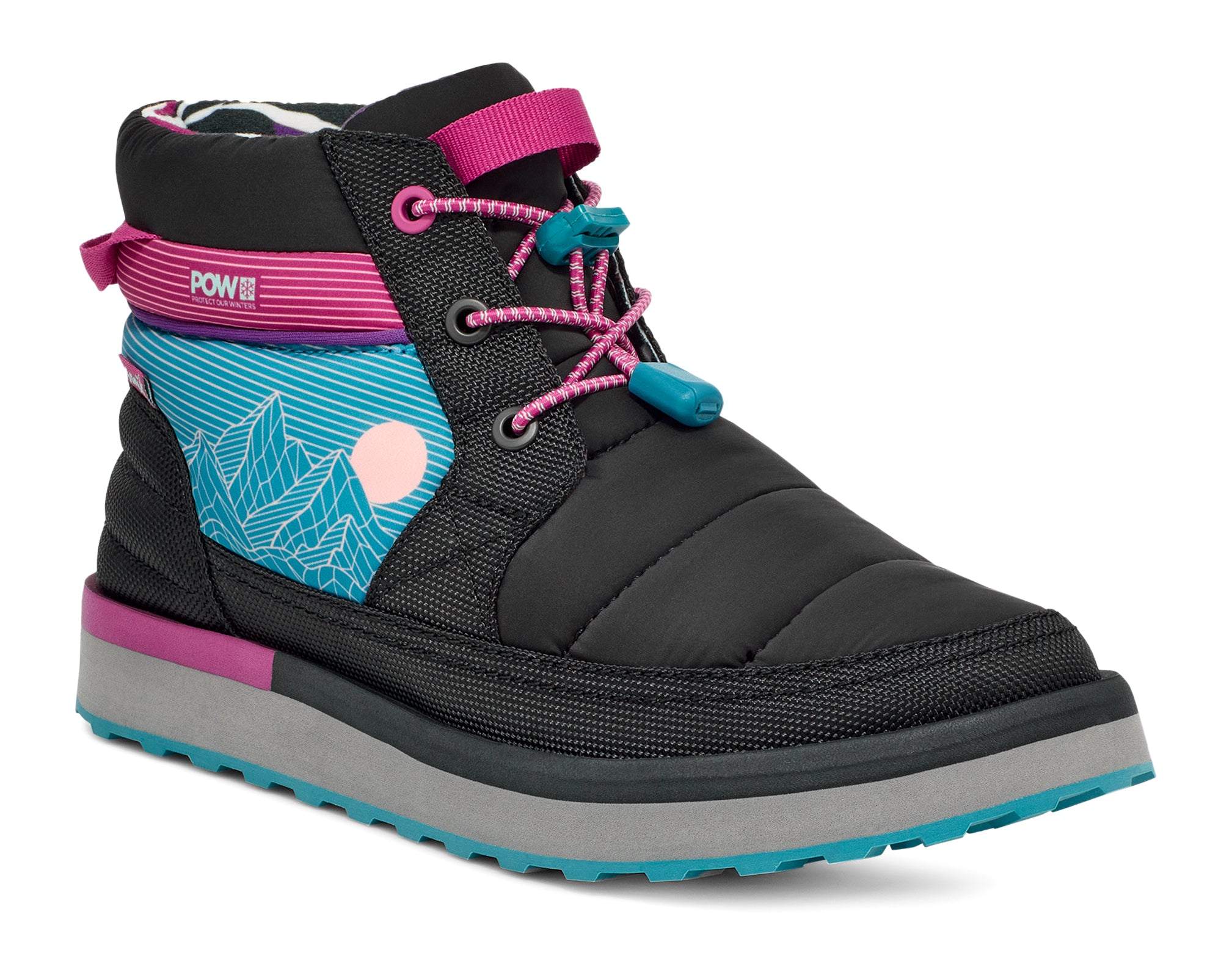 Sanuk Puffy Chiller Mid Pow stivali donna Black Multi invernali