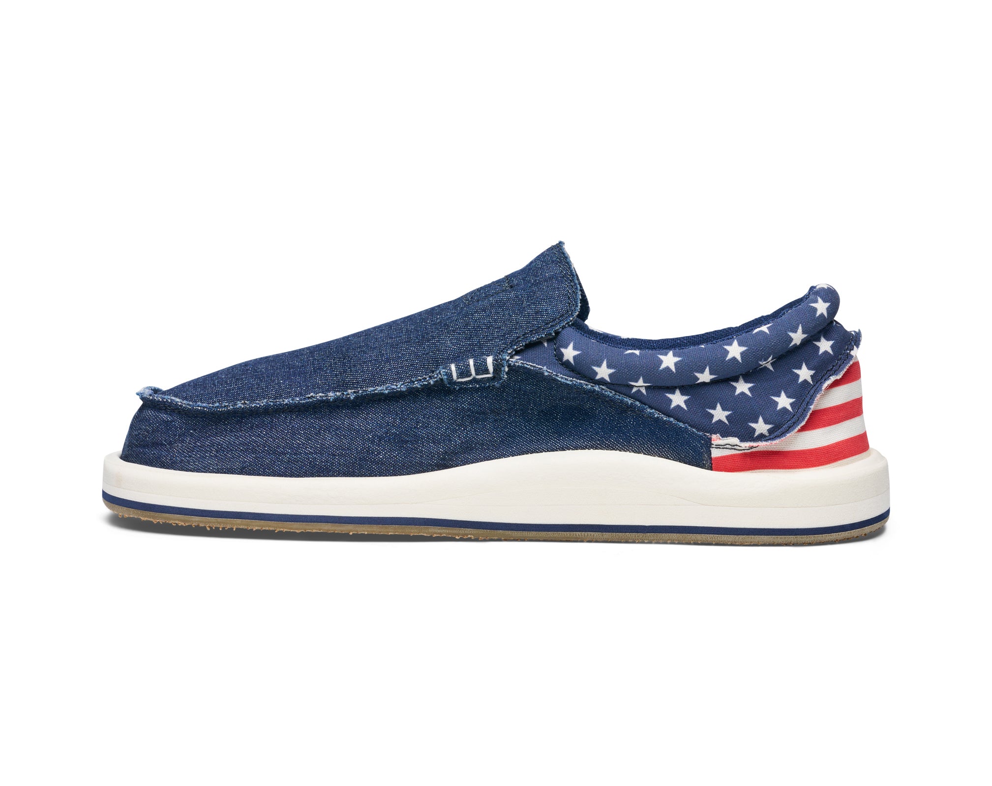 Sanuk Chiba Novelty slip-on uomo RWB Denim cotone