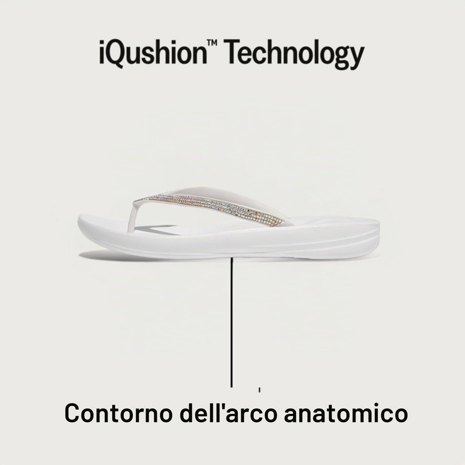 FitFlop iQushion Sparkle infradito donna con brillantini impermeabile