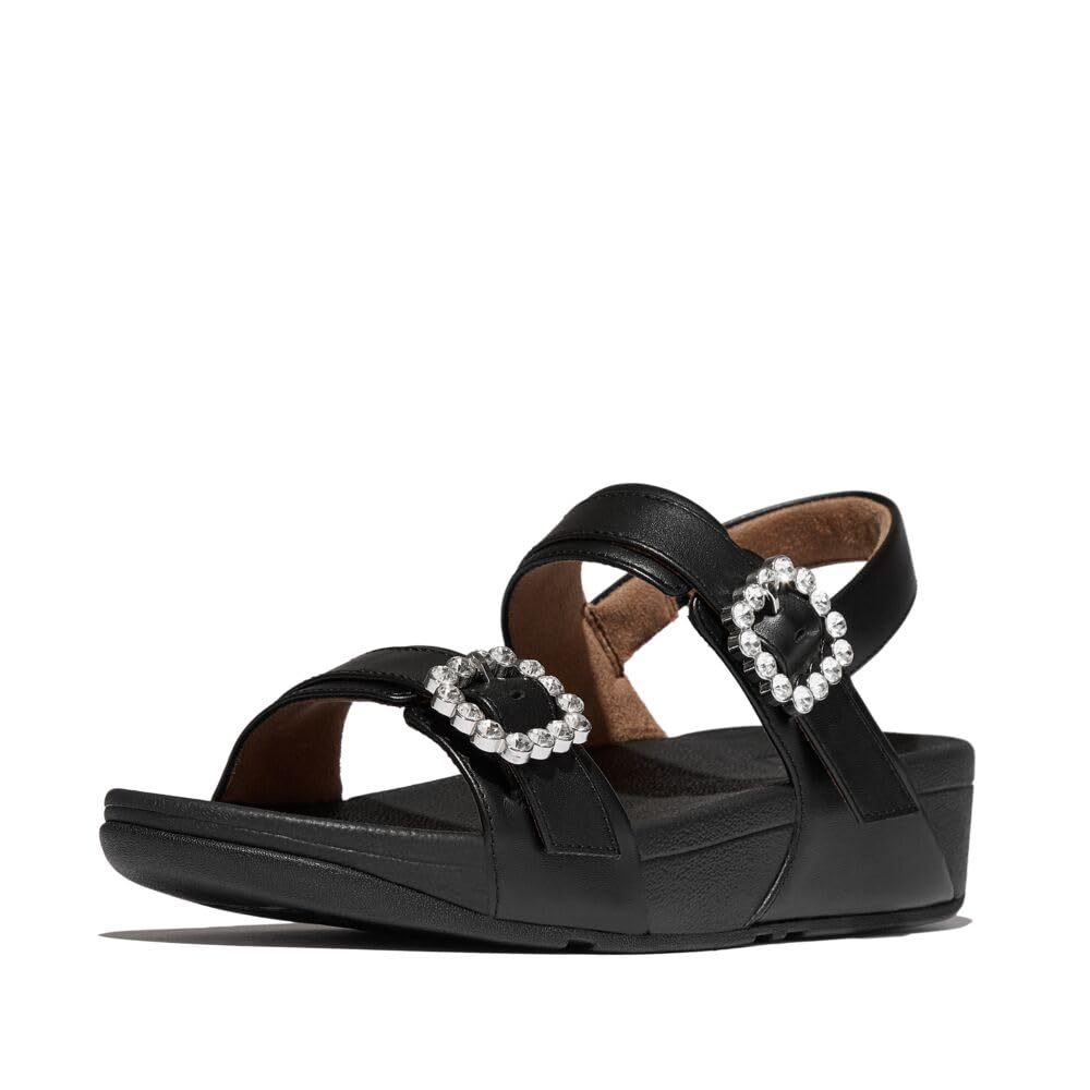 FitFlop Lulu Crystal-Buckle Sandali Pelle Donna 39 EU