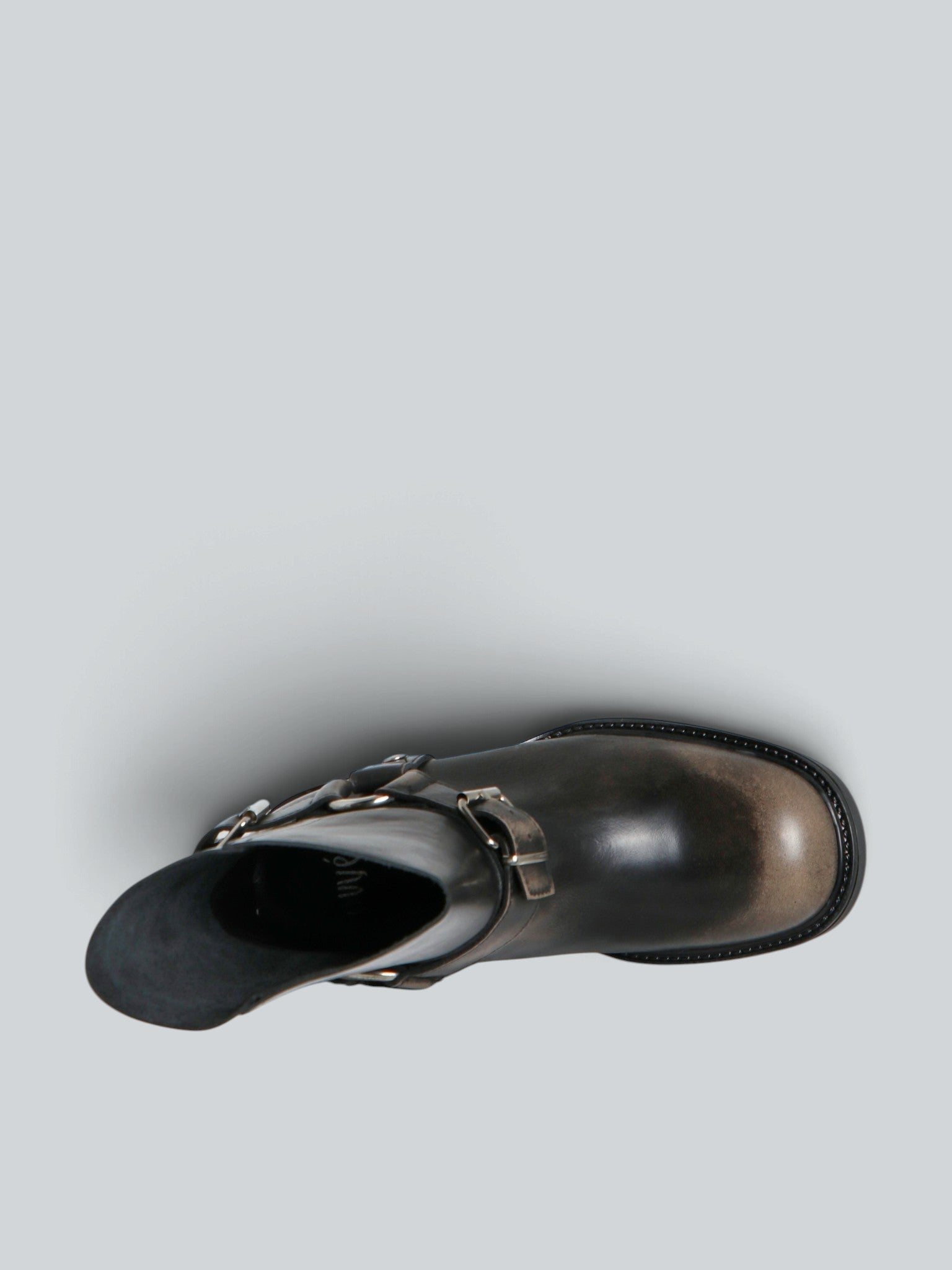Ovyè Stivali con tacco stivaletti pelle taupe tacco 6 cm