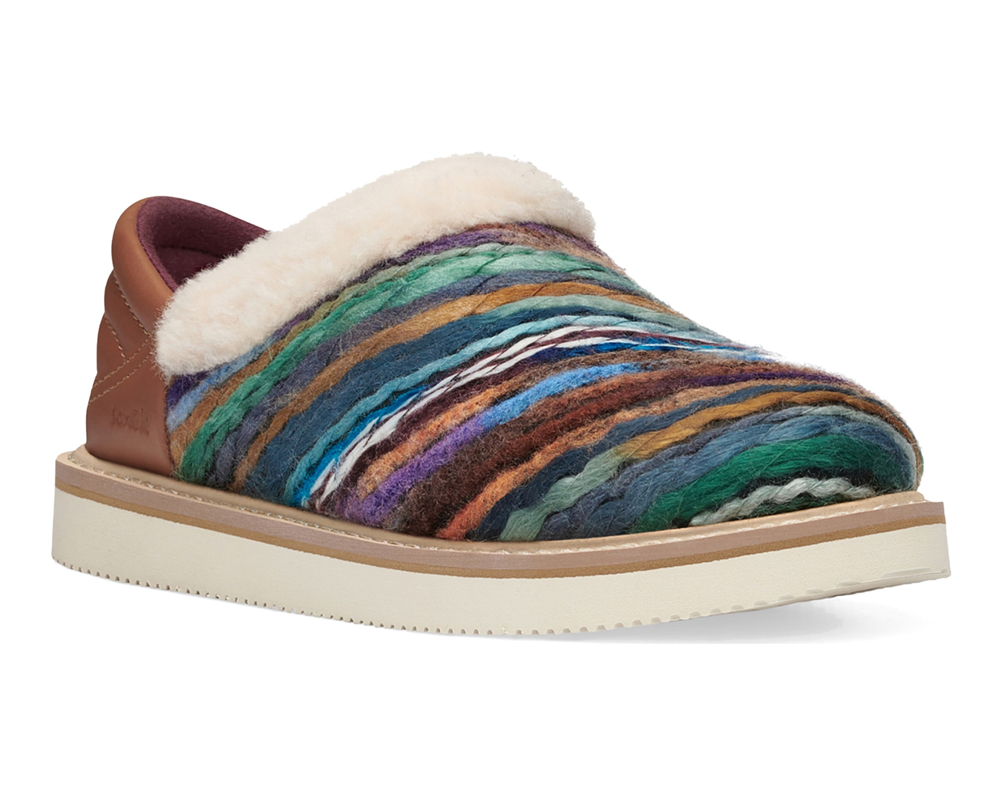 Sanuk Cozy Vibe Low pantofole donna Brown Multi filato