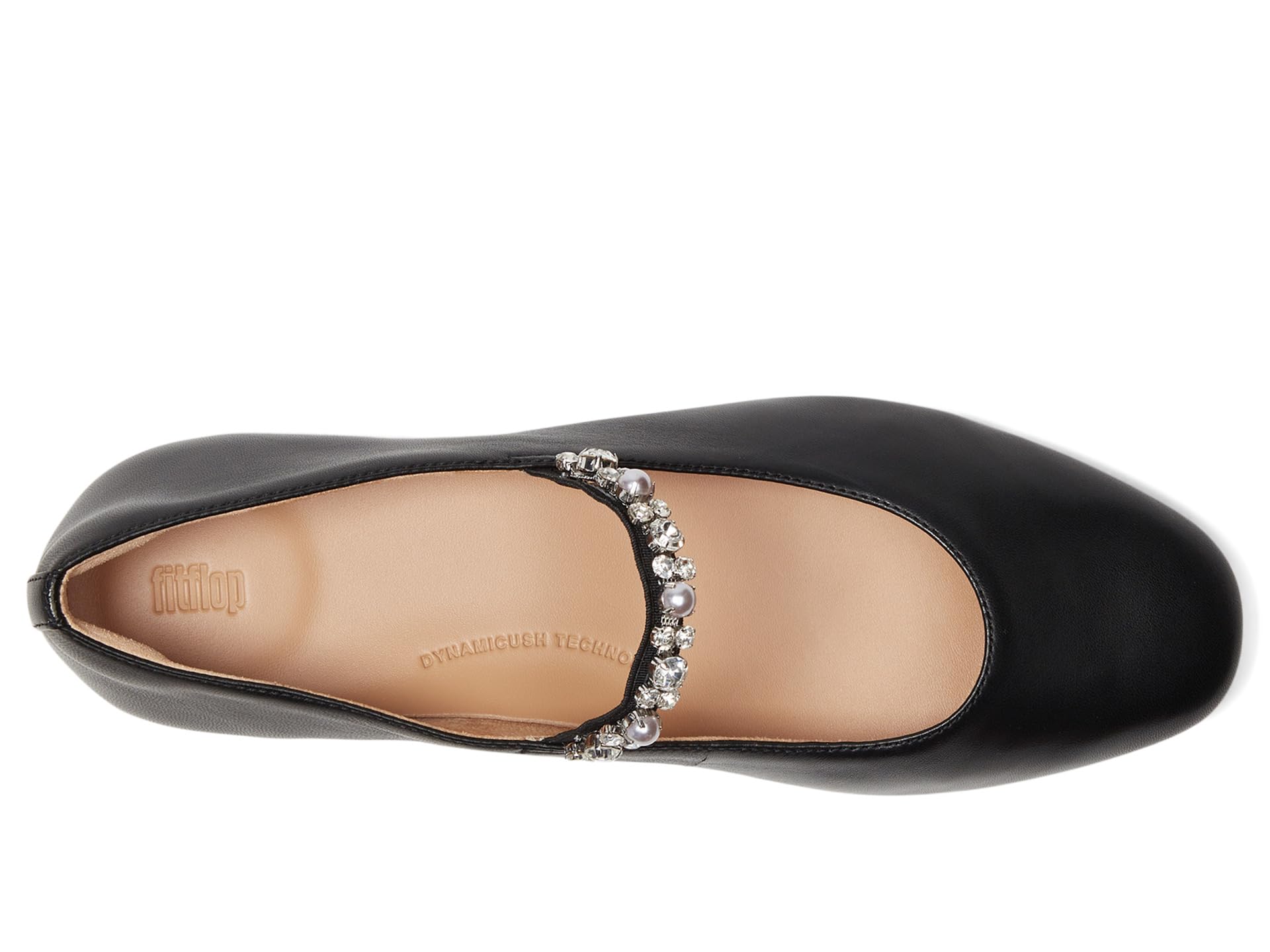 FitFlop Delicato ballerine donna Nero in pelle cristalli