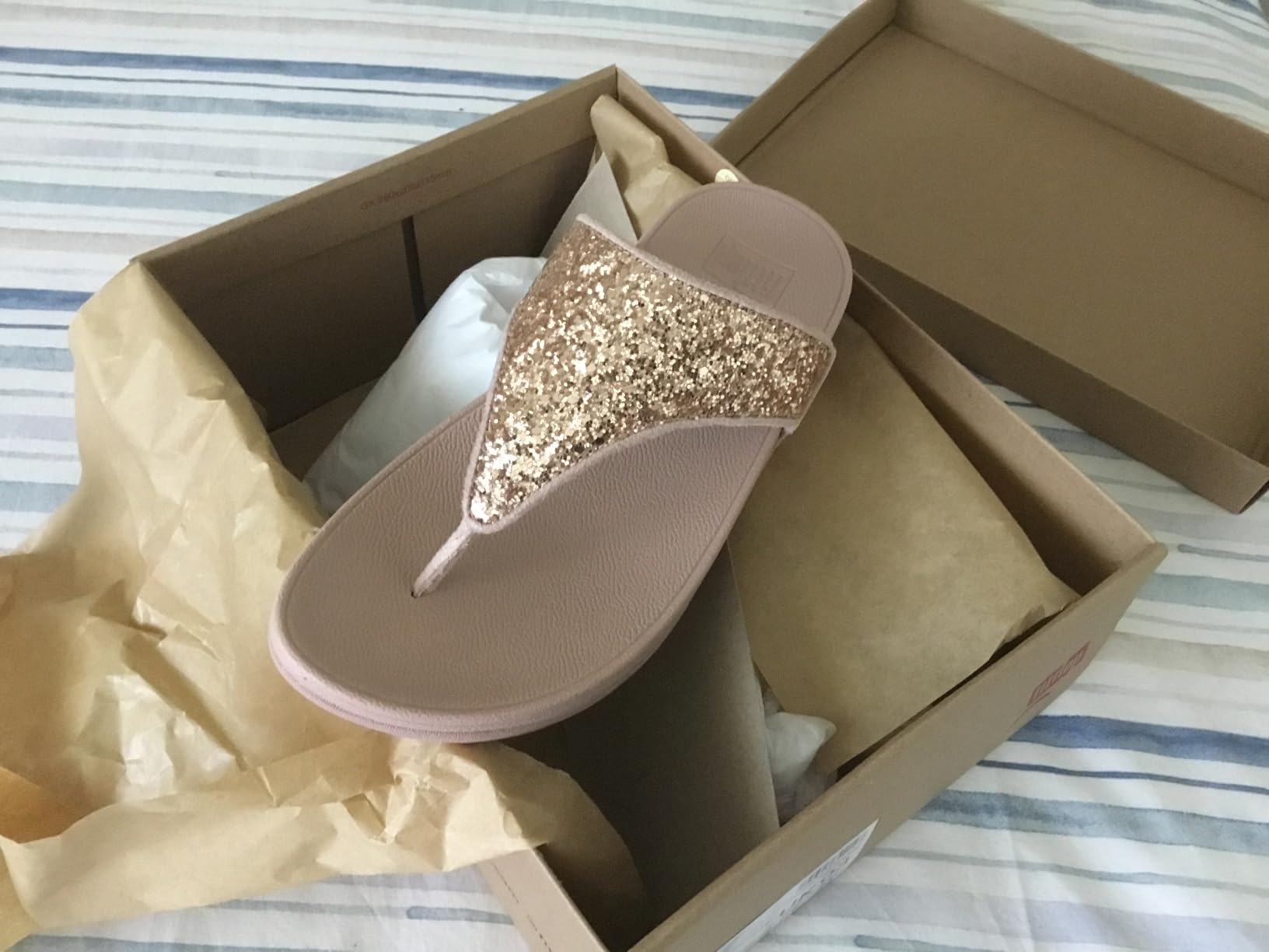 FitFlop Lulu Glitz infradito donna Beige Latte comode
