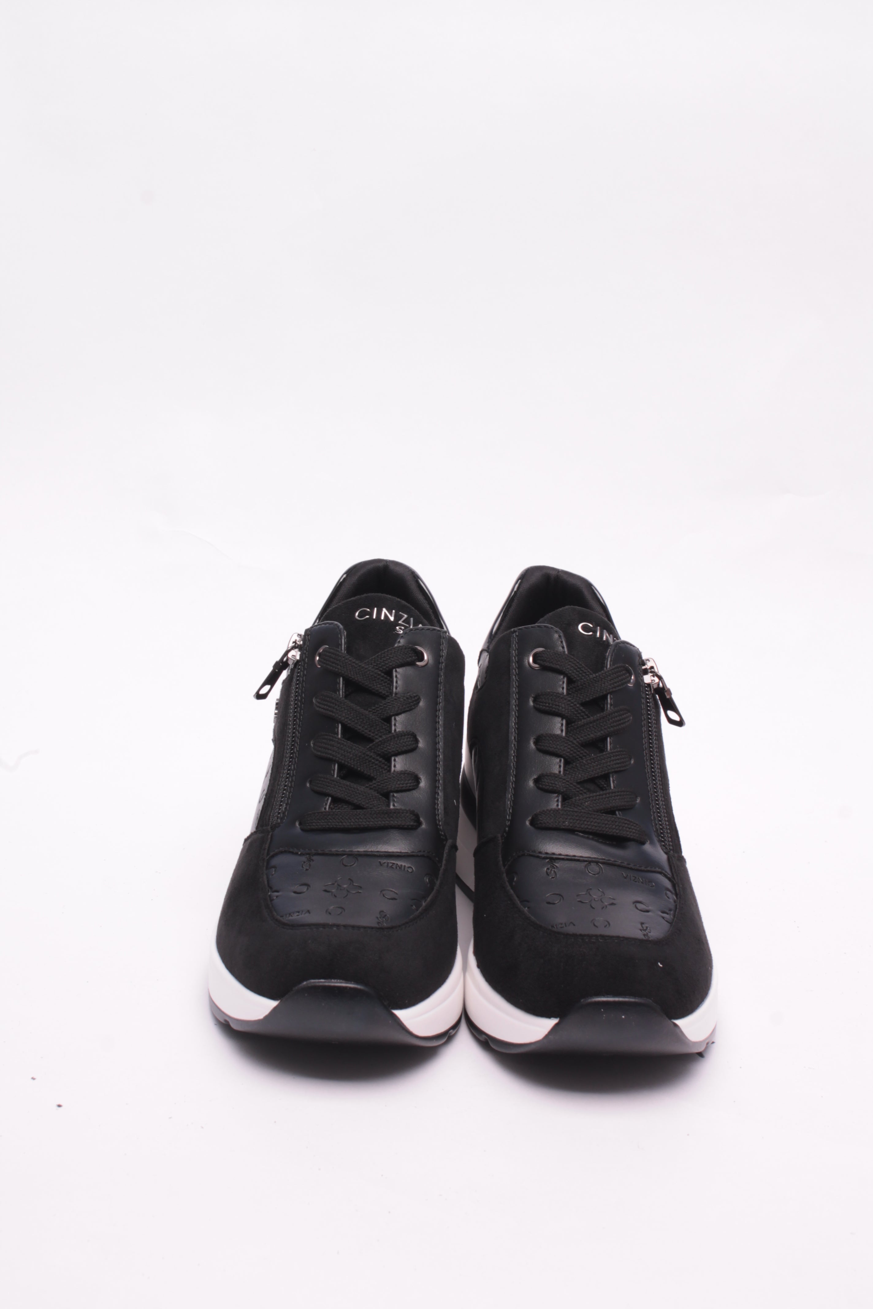 Cinzia Soft CN2050 Sneakers Donna Nero Taupe Tacco 3 cm