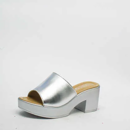 Cinzia Soft Sandali Donna Pelle Platino Tacco Scalzato