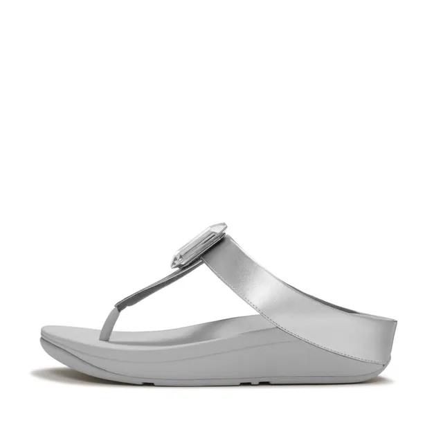 FitFlop Fino Crystal Prism sandali donna infradito 39 argento