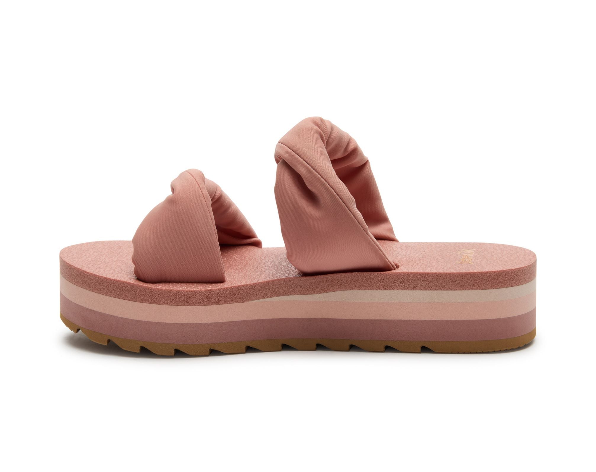 Sanuk Yoga Twist-N-Slide sandali donna Tan platform