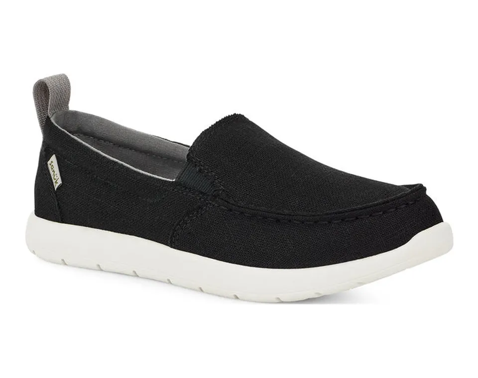 Sanuk Lil Sidewalk Surfer Lite scarpe bambino Black leggera