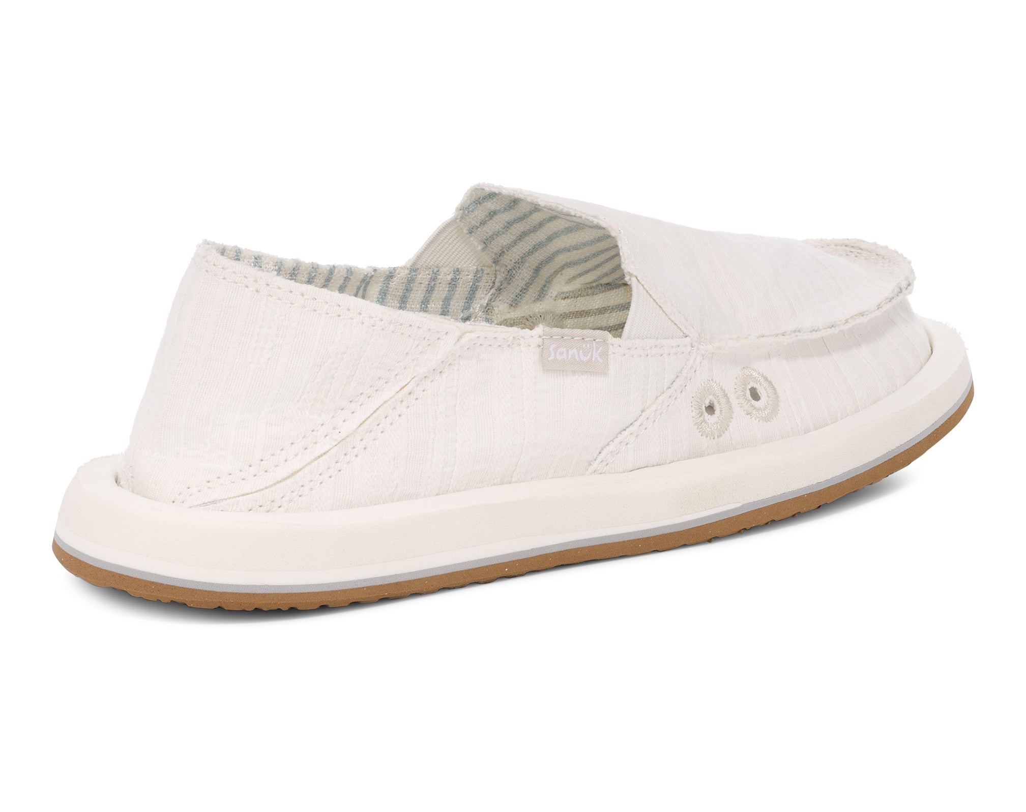 Sanuk Donna Days mocassini donna Bianco cotone e canapa