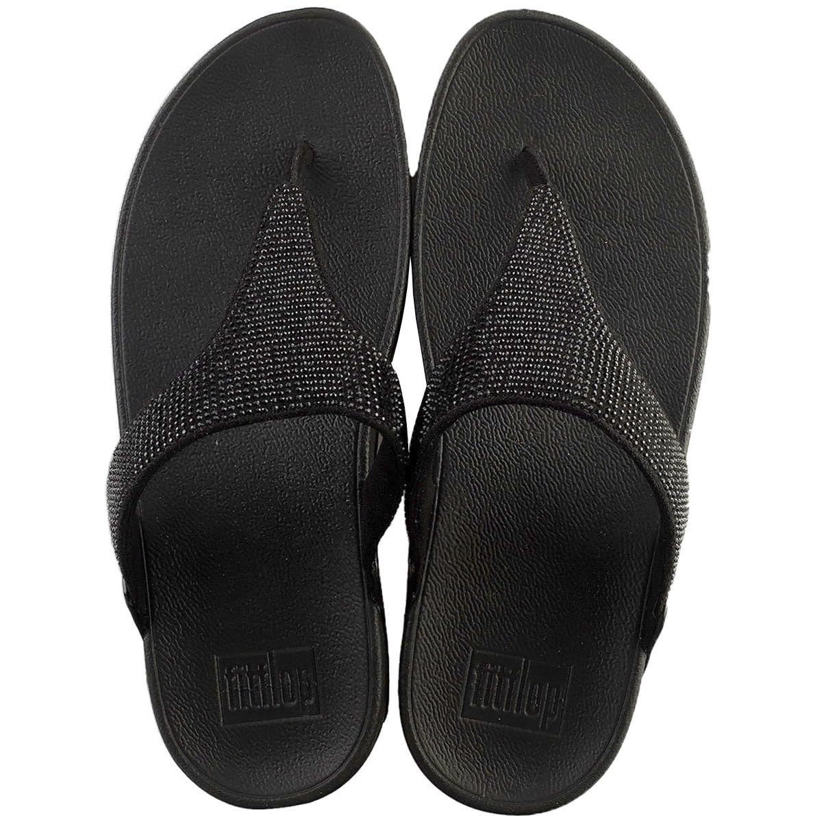 FitFlop Lulu Crystal Feather sandali zeppa nero 39 EU