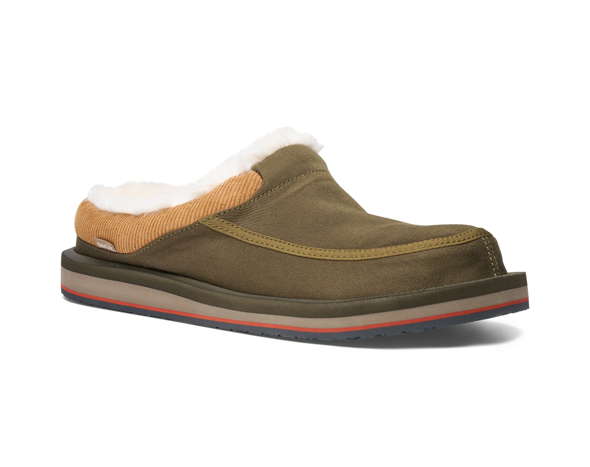 Sanuk Donny Cozy pantofole uomo marrone pelliccia sintetica