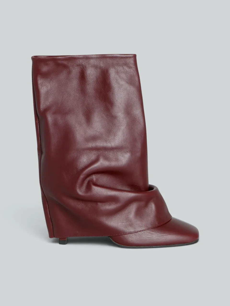 Ovyè Tronchetti con tacco pelle bordeaux 10 cm