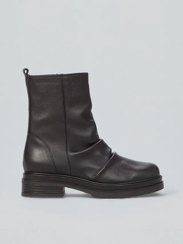 Ovyè Stivaletti pelle neri tacco 3 cm 38