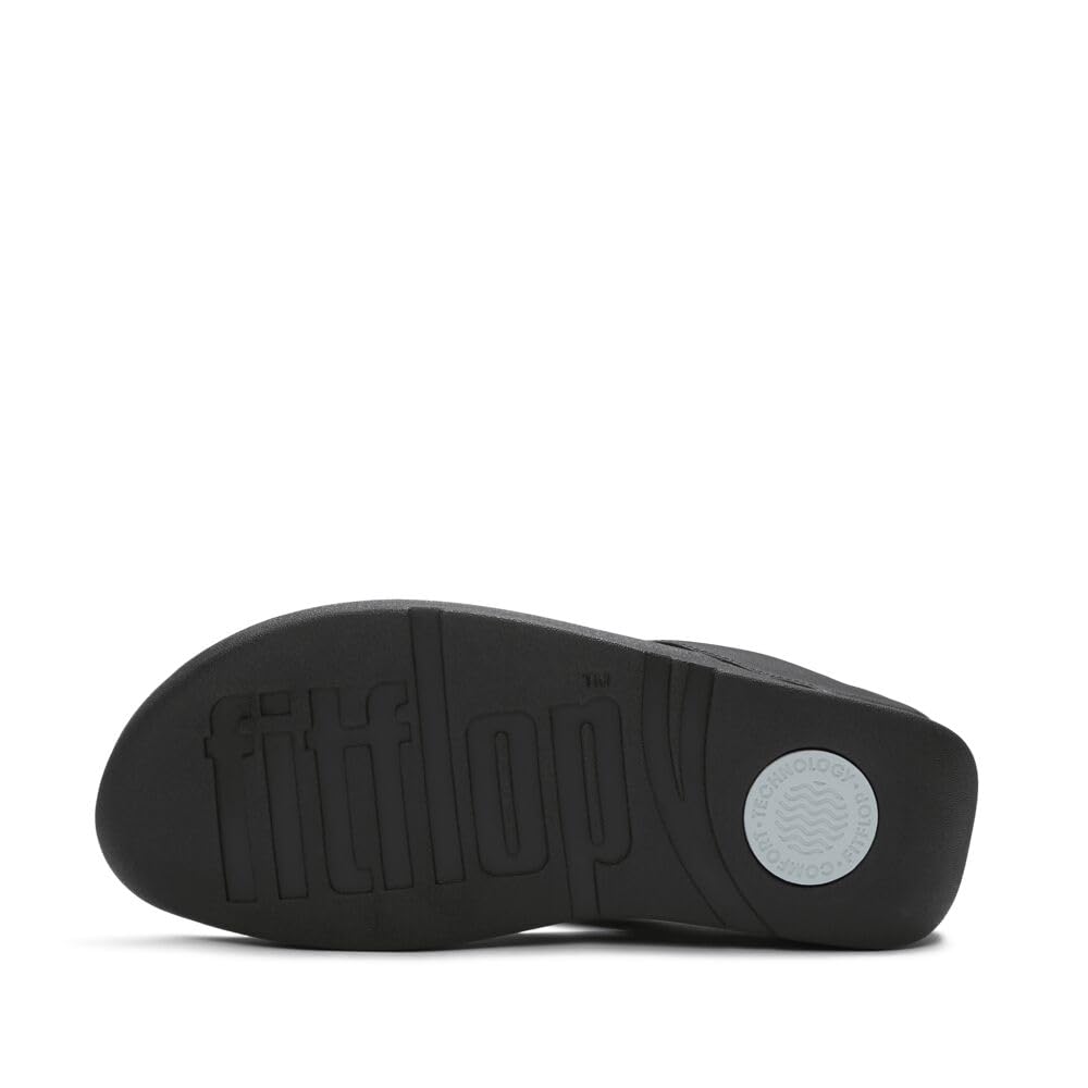 FitFlop Flowrise Adornment Toe-Post sandali donna nero