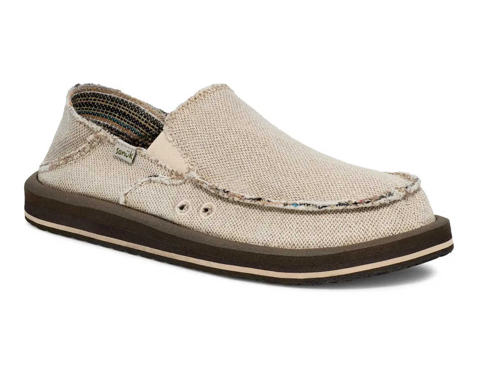 Sanuk Donny Hemp 2 Tone slip-on uomo Natural canapa