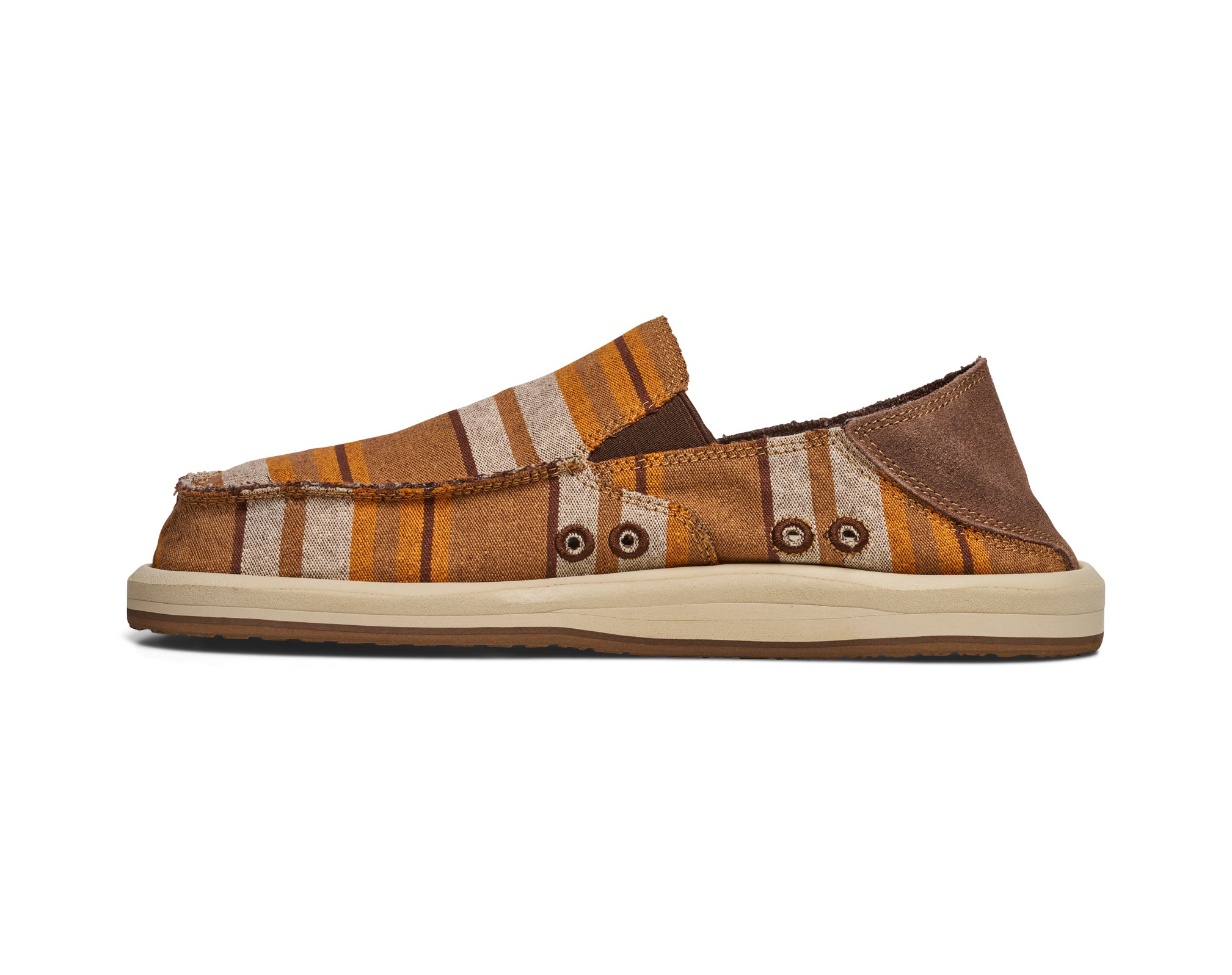 Sanuk Donny Novelty scarpe uomo slip-on tela cotone