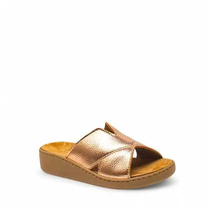 Cinzia Soft Pianella Donna Tessuto Platino Gomma