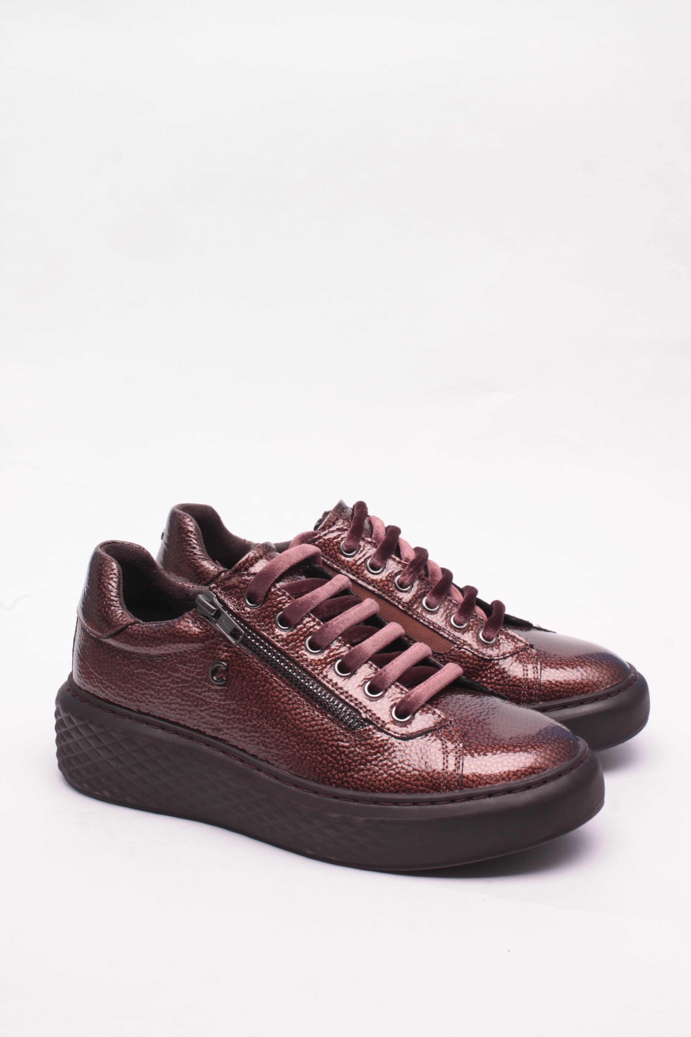 Cinzia Soft Sneakers IV8025610 Scarpe Donna Nero Pelle Tacco 3cm