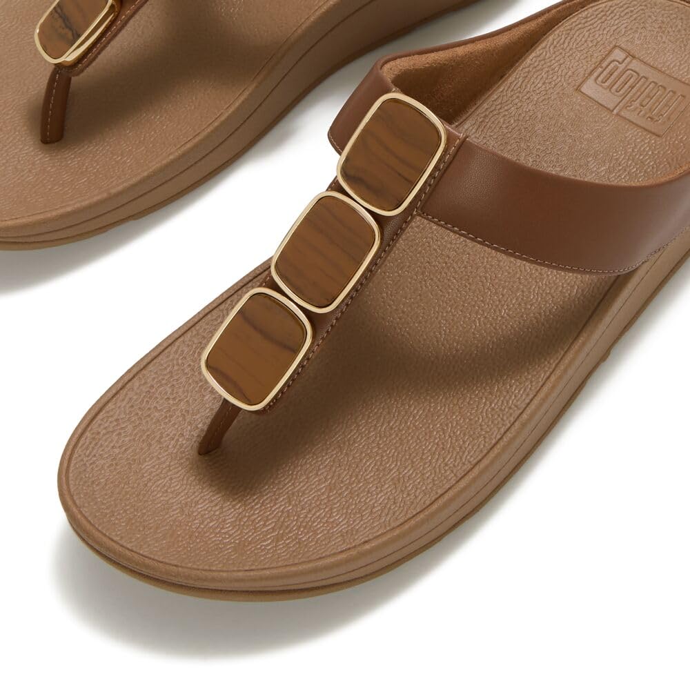 FitFlop Lulu Glossy Button Sandali Donna 39 EU Nero Comodi