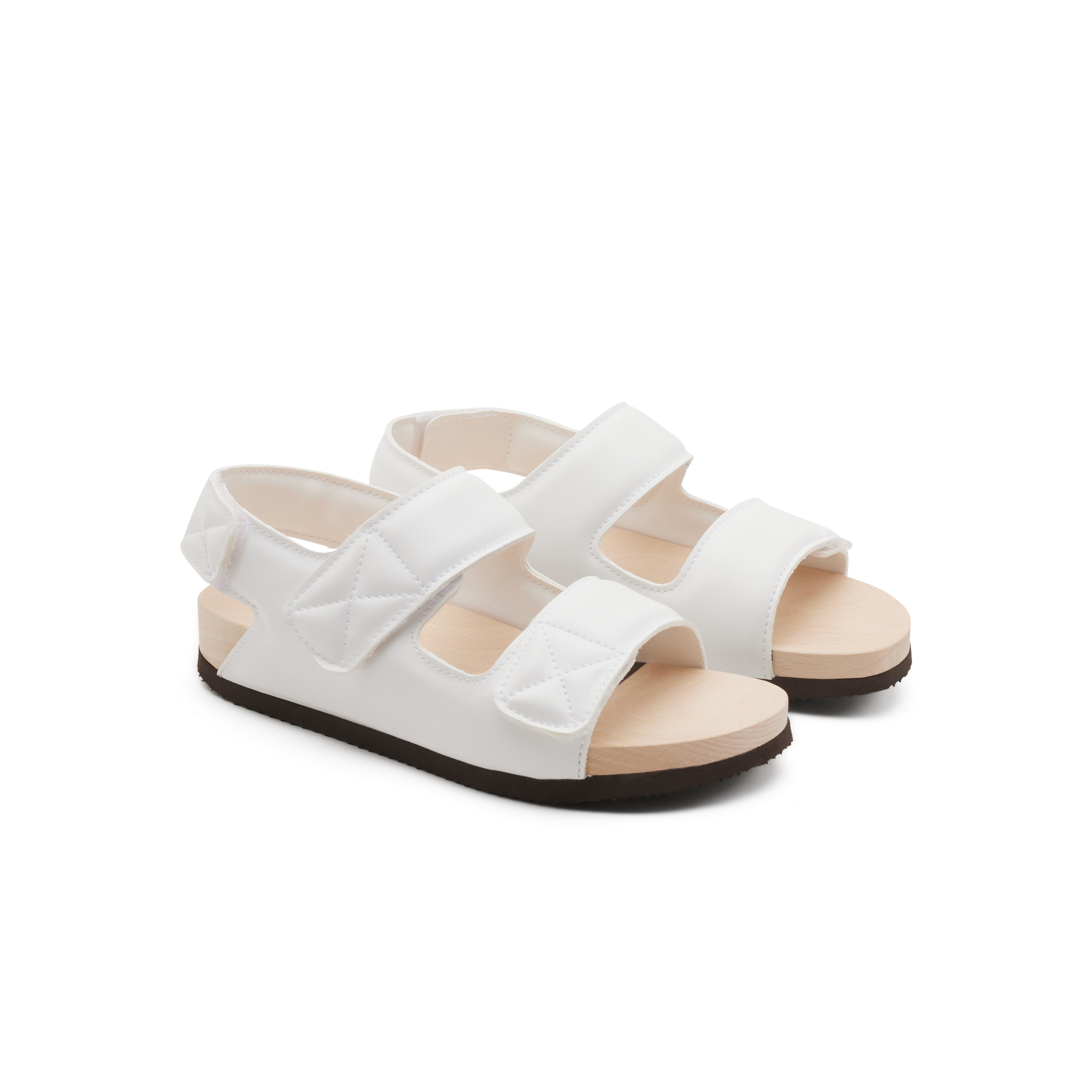 Wud Permanent Collection Leaf sandali bianchi strappo