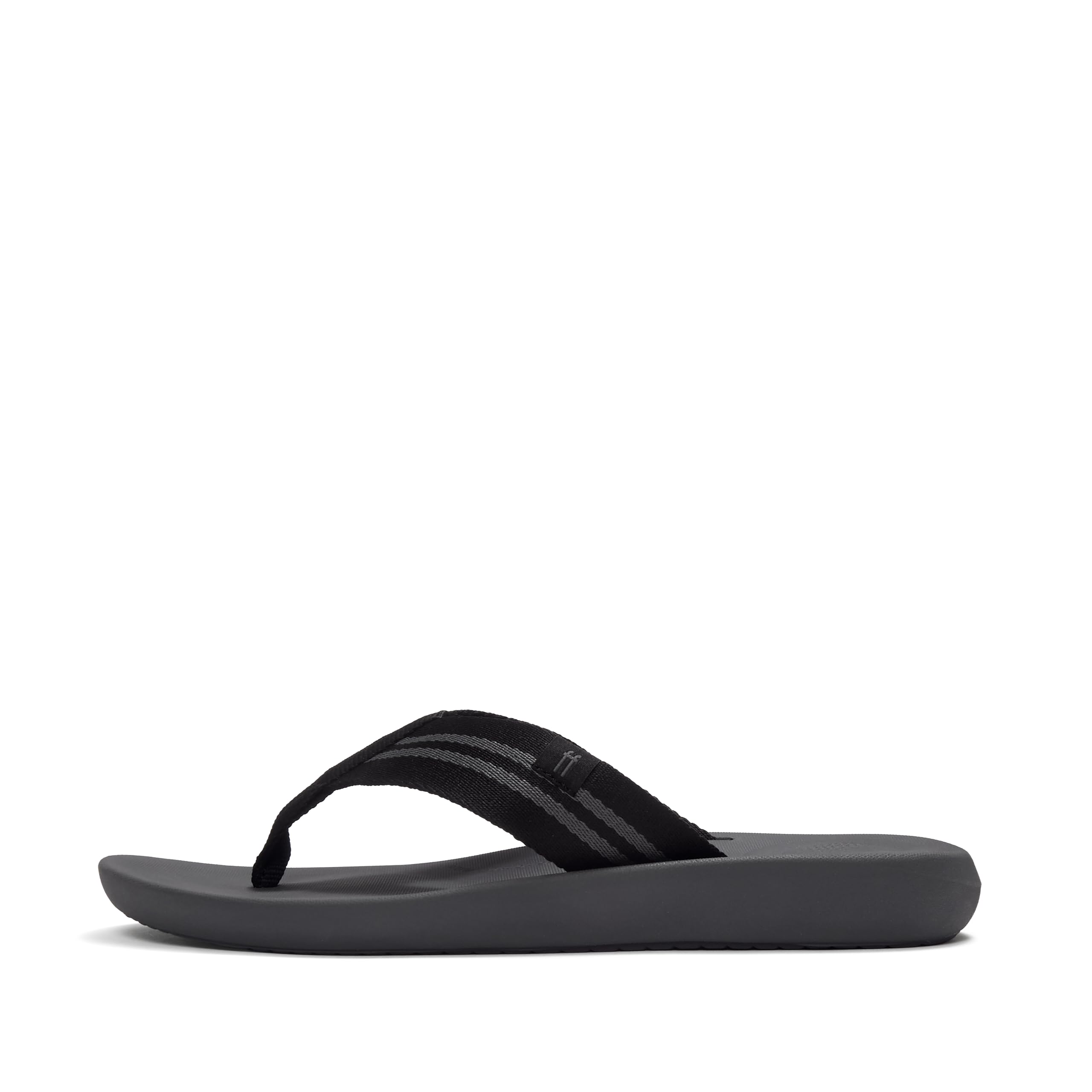 FitFlop iQushion Two-Stripe Infradito Uomo 43 EU Nero Carbone