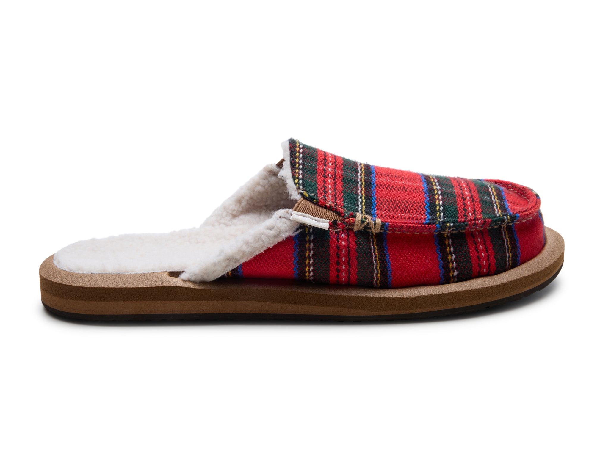 Sanuk You Got My Back St Plaid Chill mules Crimson