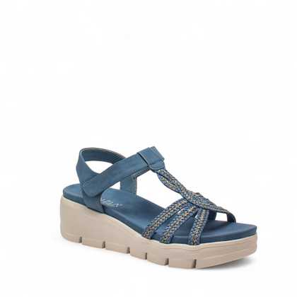 Cinzia Soft Sandalo Donna Zeppa Denim sintetico