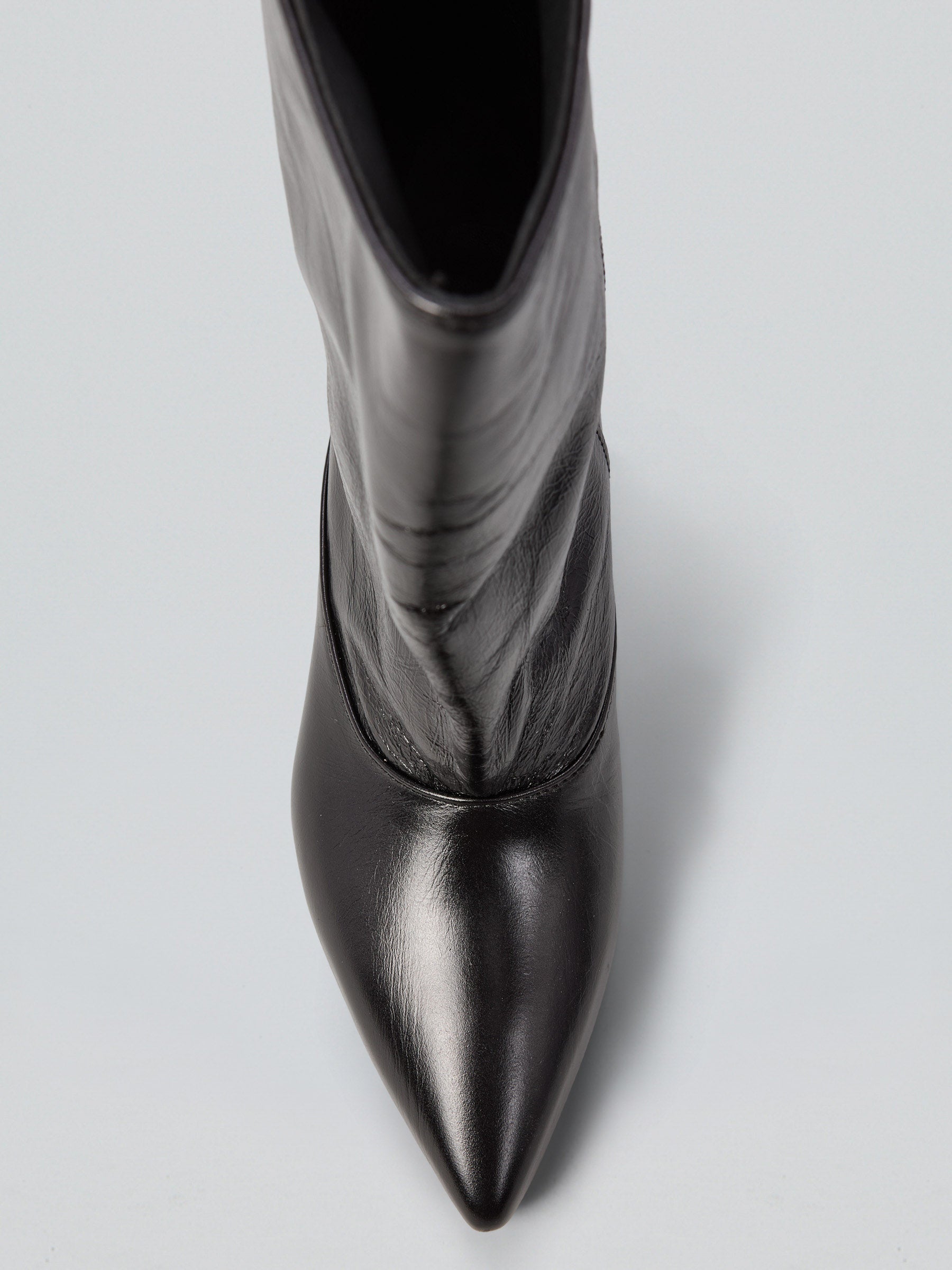 Ovyè Tronchetti con Tacco Tronchetti Pelle Neri Zeppa 6 cm