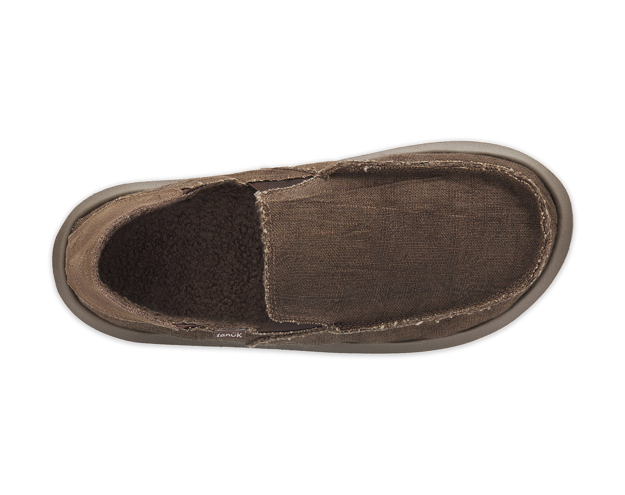 Sanuk Donny Novelty Chill slip on uomo Pinecone pelliccia sintetica