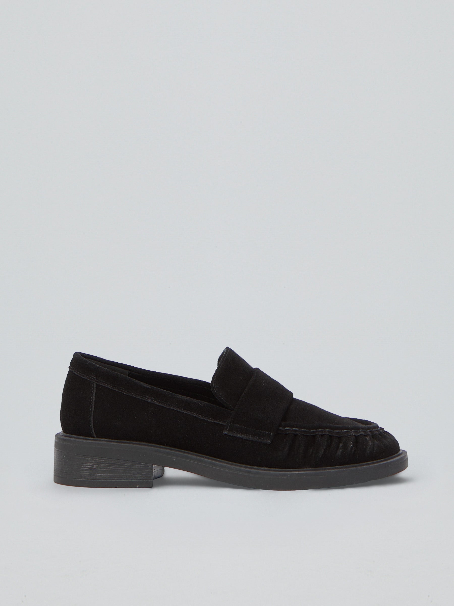 Ovyè Mocassini e stringate Mocassini camoscio nero tacco 3 cm