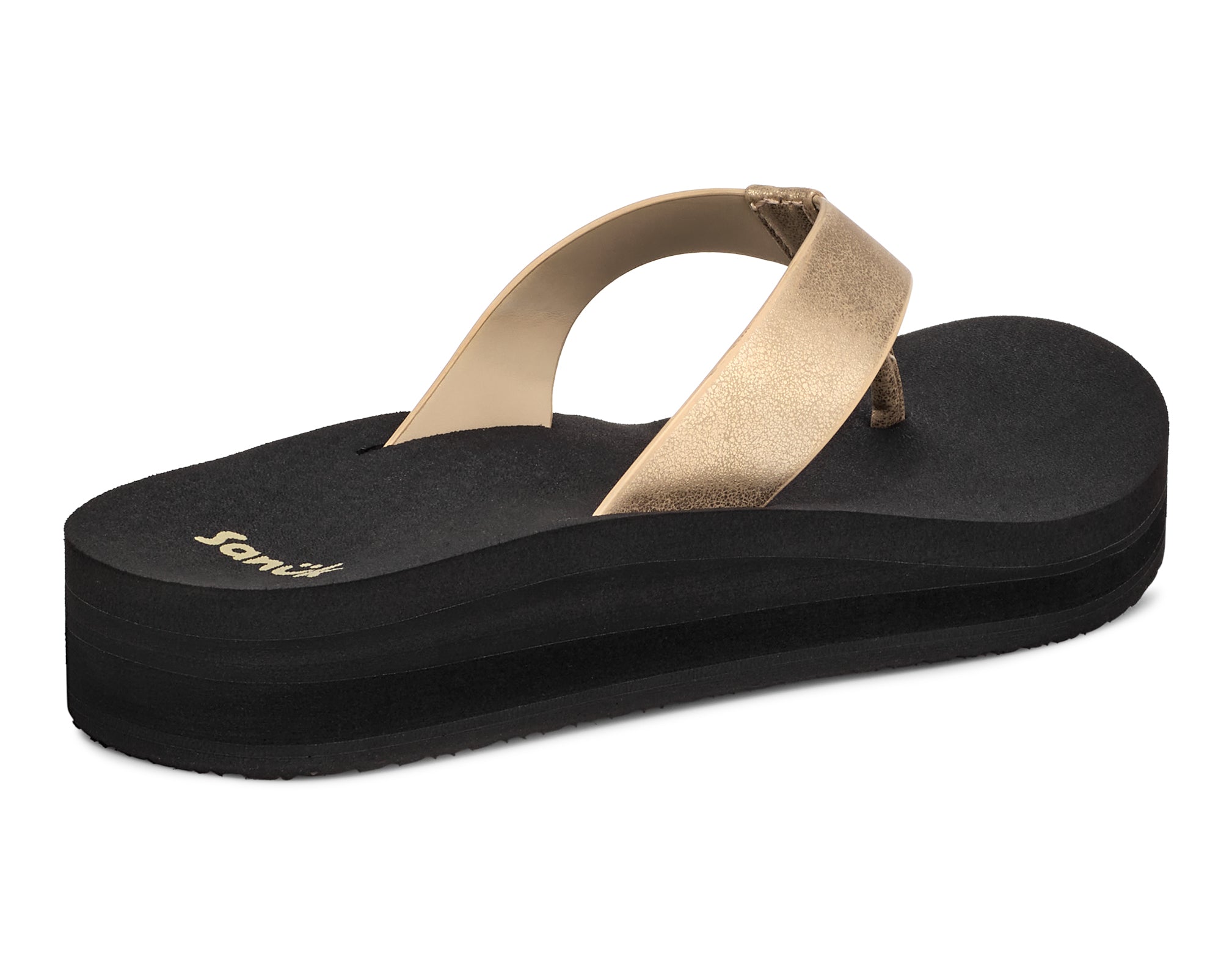 Sanuk Highland Metallic infradito donna Champagne suola morbida
