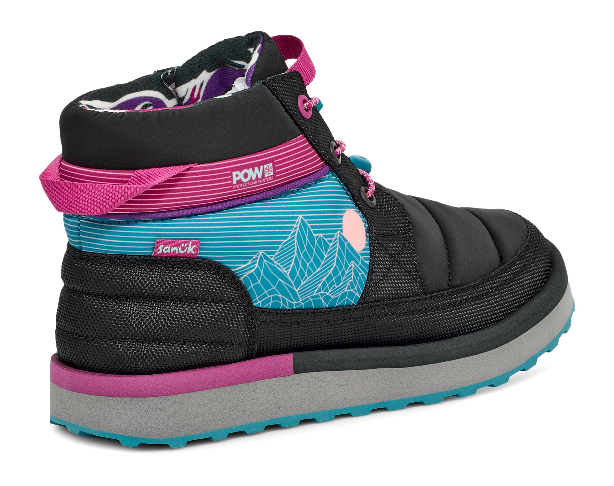 Sanuk Puffy Chiller Mid Pow stivali donna Black Multi invernali