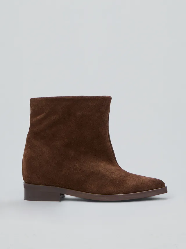 Ovyè Stivaletti camoscio stivaletti moro zeppa interna 3 cm