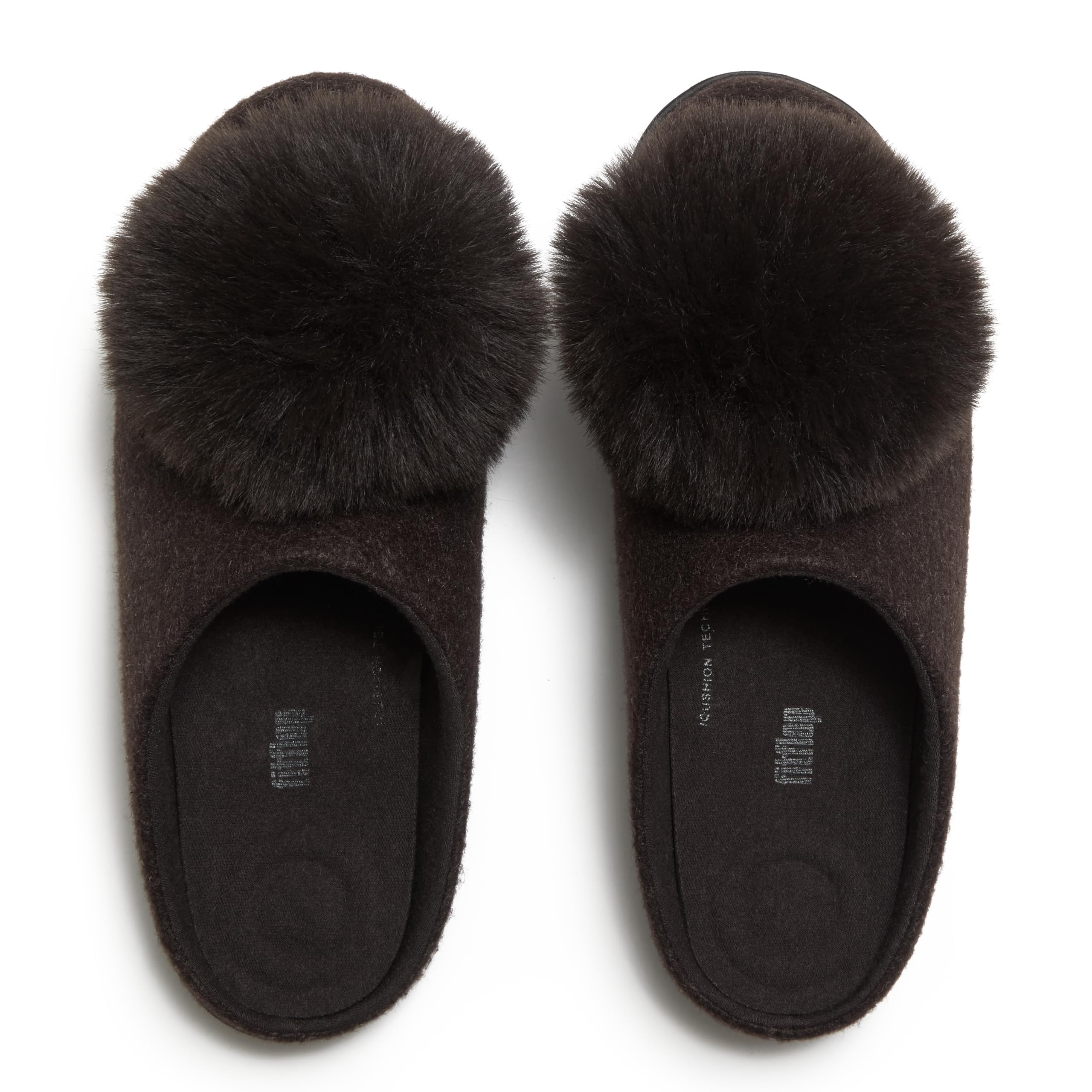 FitFlop IQ-Snug Felt Pom Pom pantofole donna feltro taglia 39