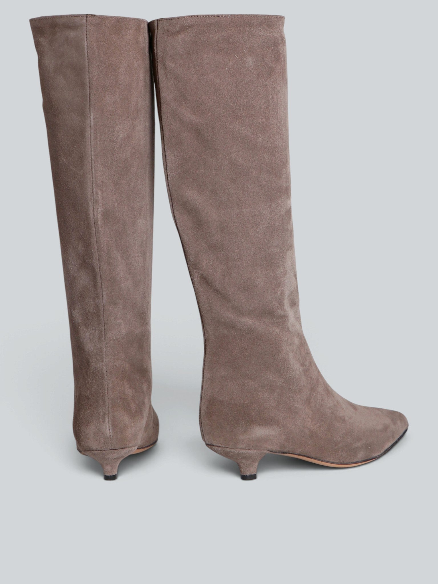 Ovyè Stivali con tacco camoscio mousse tacco 4 cm