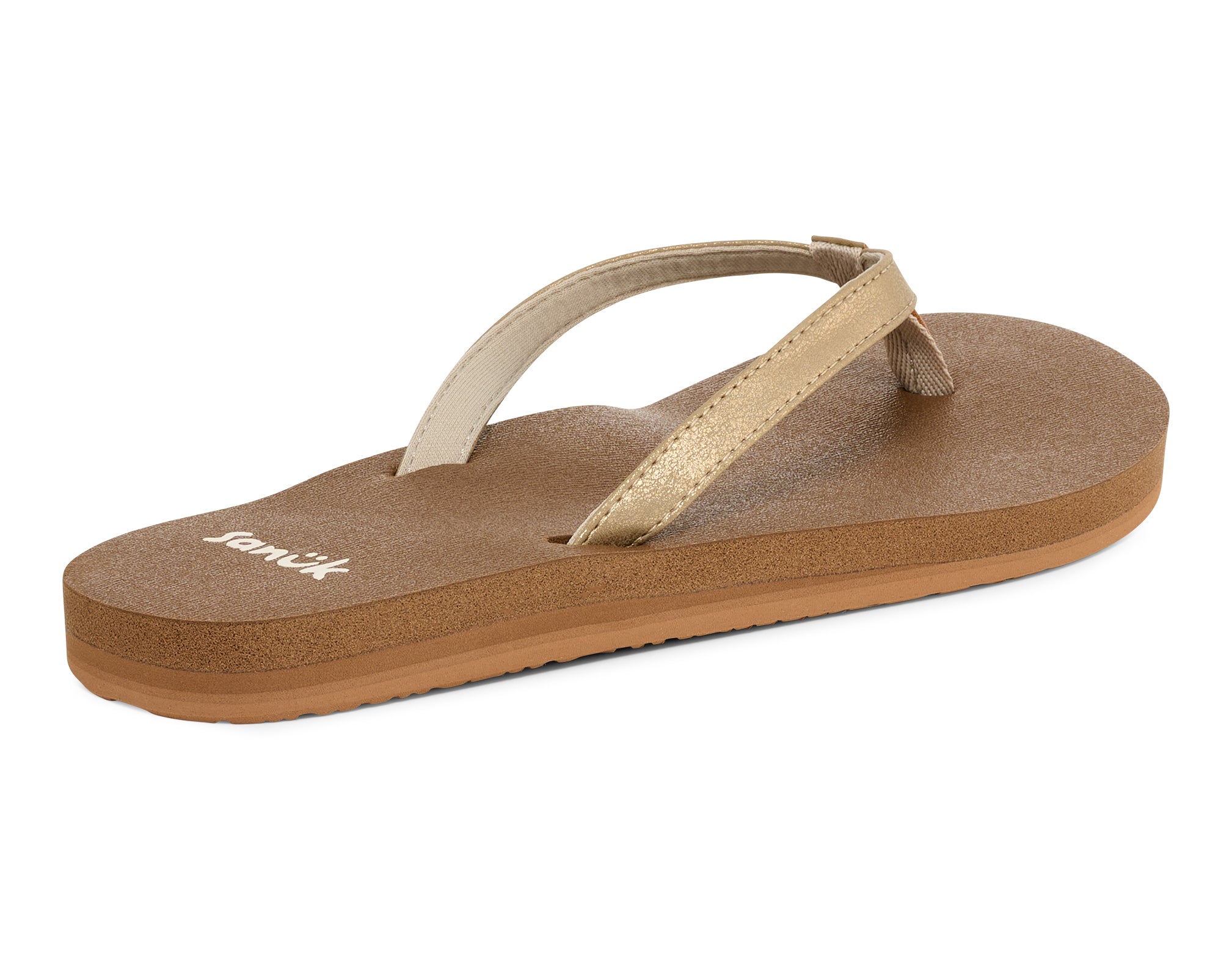 Sanuk Yoga Joy II Shimmer infradito donna champagne memory foam