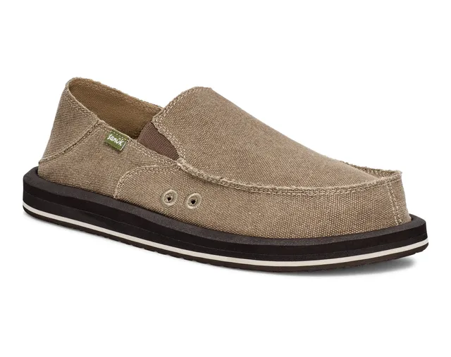 Sanuk Donny Slip-On Uomo Nero con Tallone Pieghevole