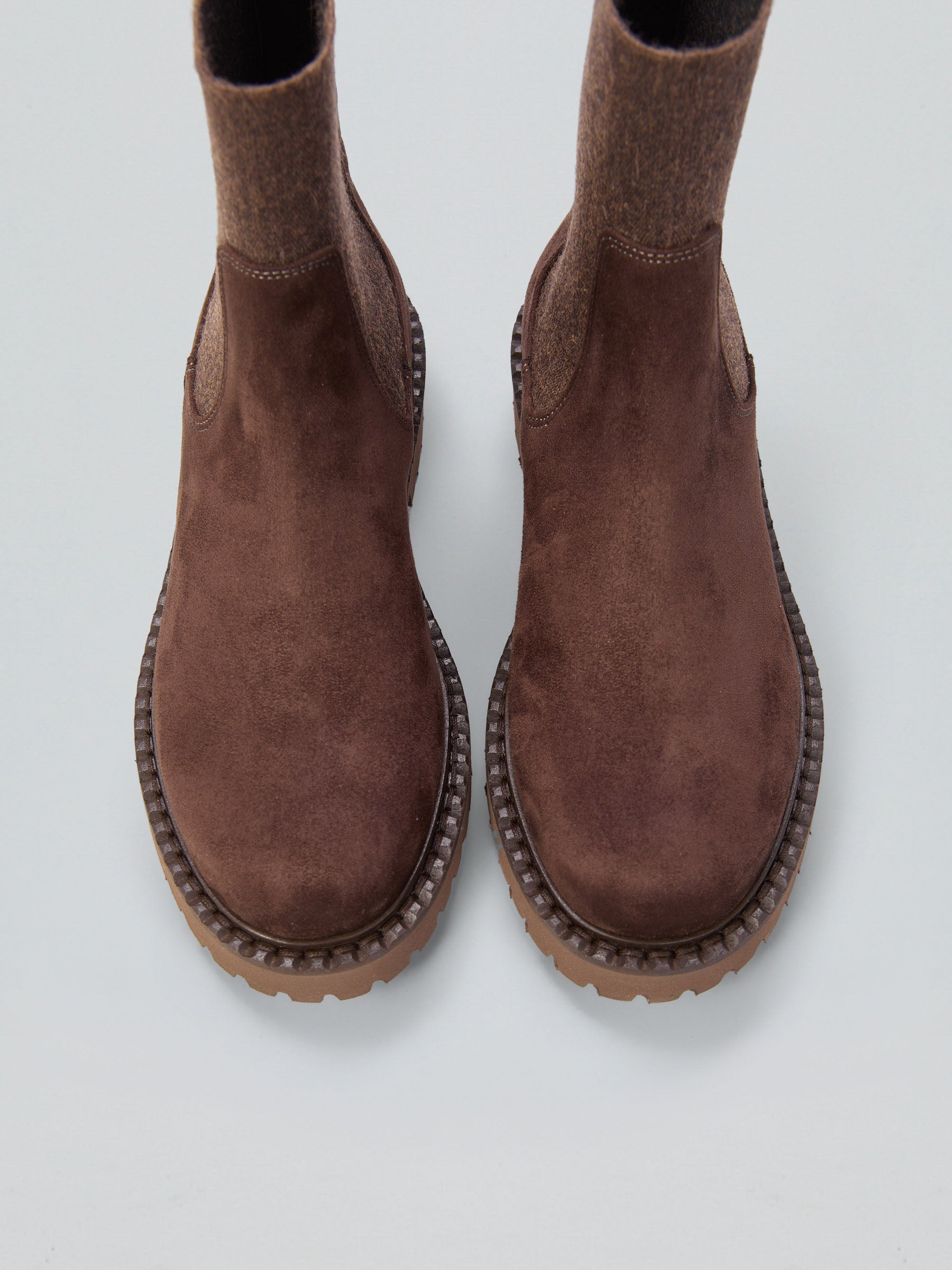 Ovyè Chelsea boot microfibra moro suola 3 cm