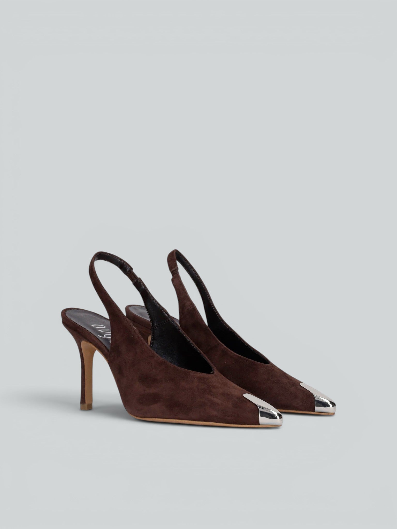 Ovyè Décolleté e Slingback Slingback Camoscio Moro Tacco 8 cm