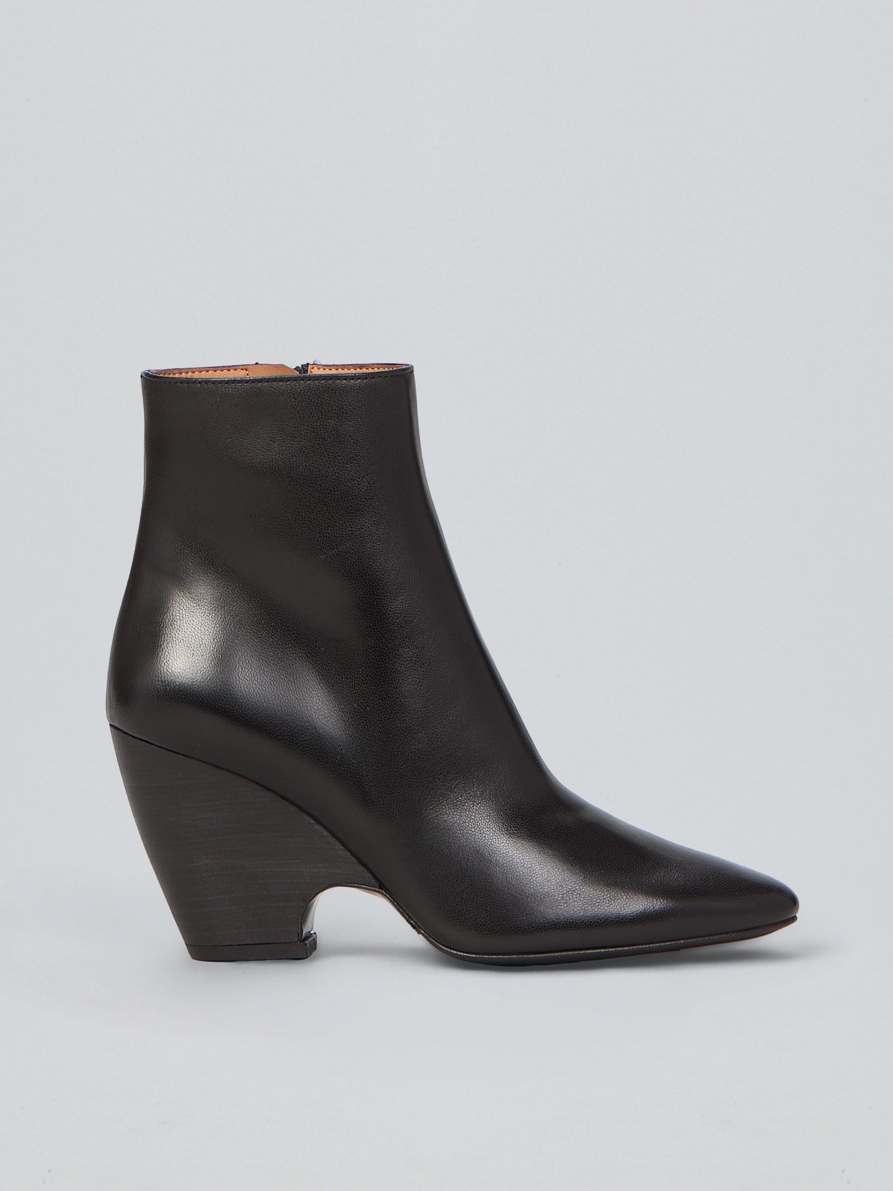 Ovyè Tronchetti pelle nero tacco 9 cm cerimonia