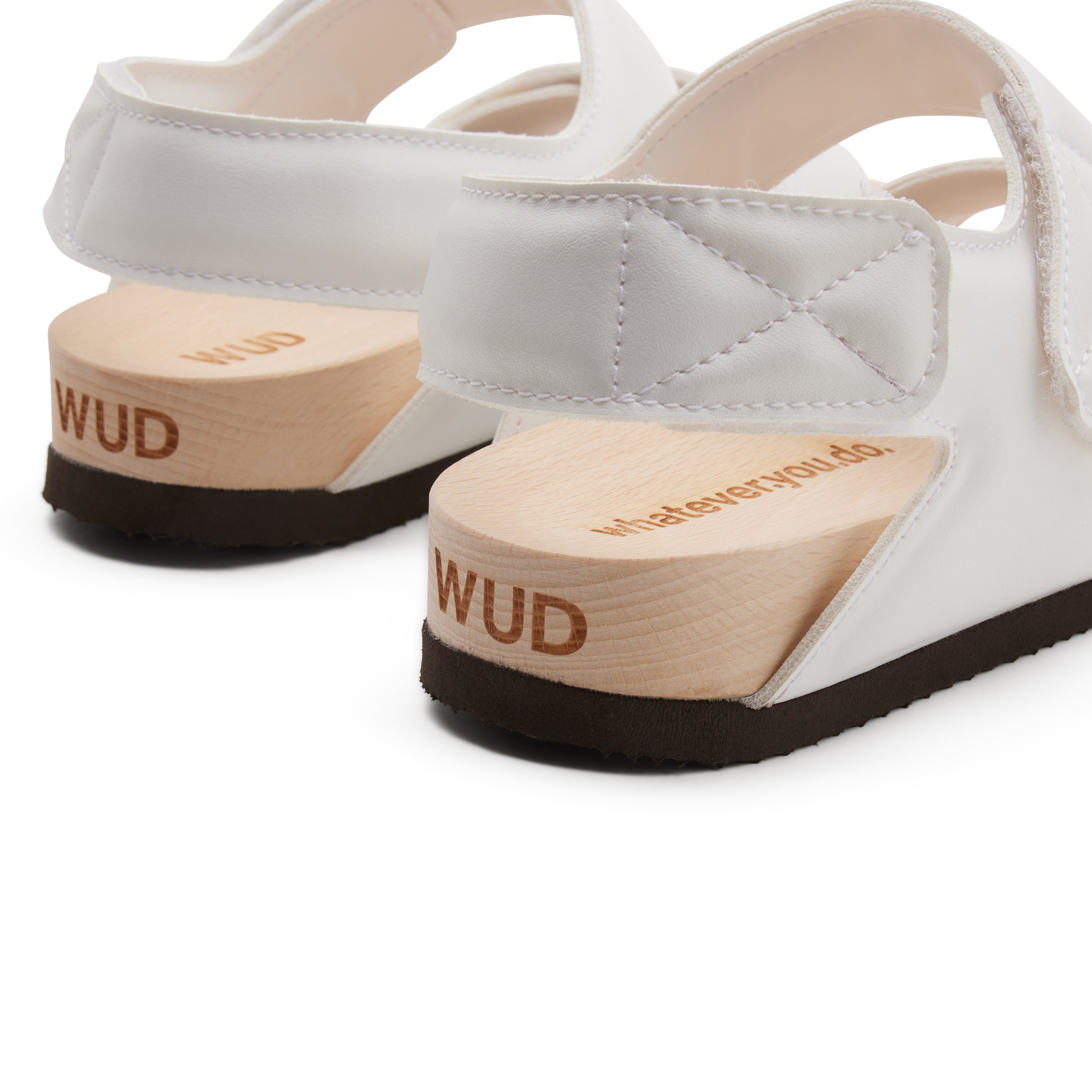 Wud Permanent Collection Leaf sandali bianchi strappo