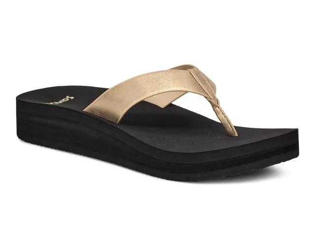 Sanuk Highland Metallic infradito donna Champagne suola morbida