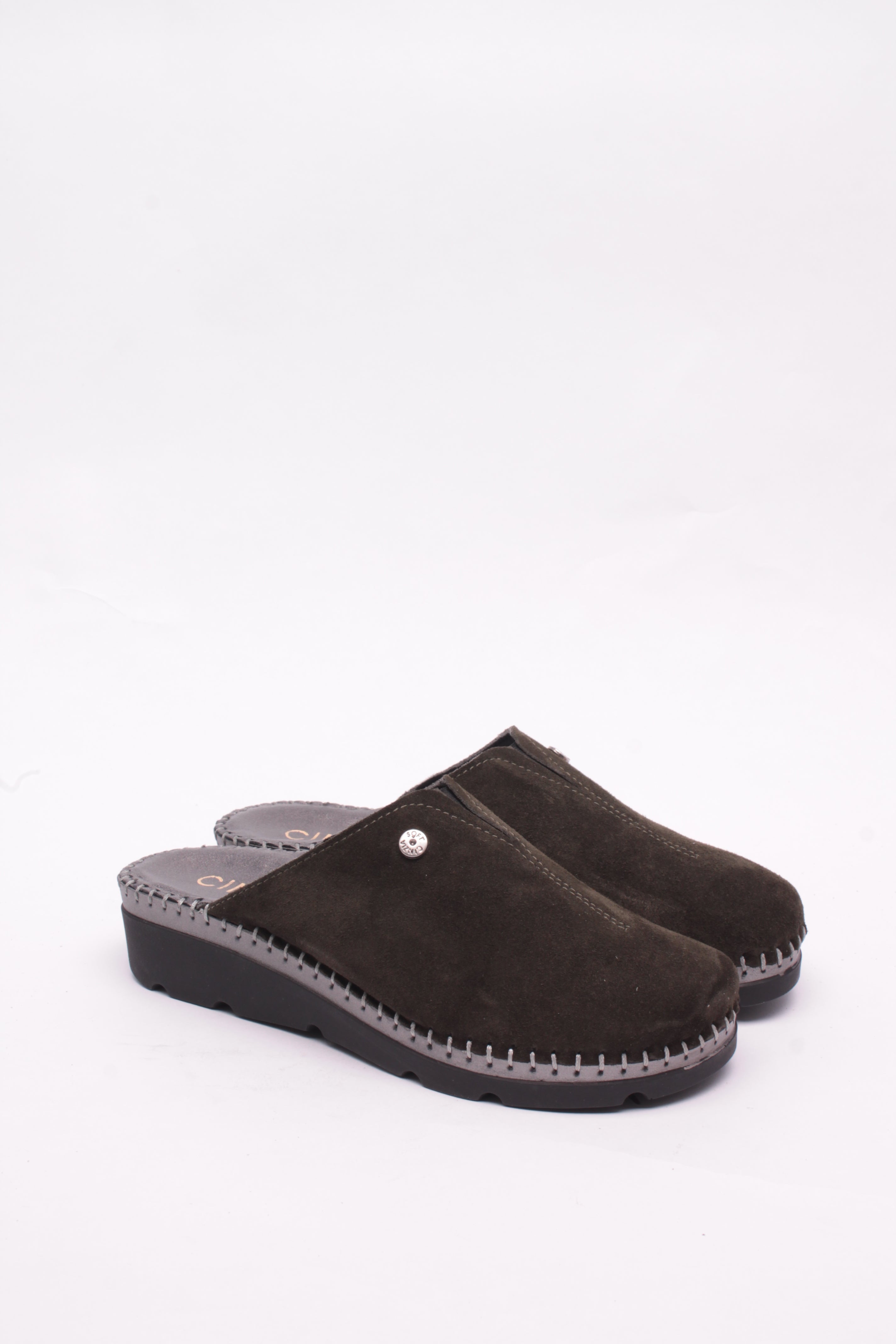 Cinzia Soft Ciabatta Forest Pelle Pantofole Donna
