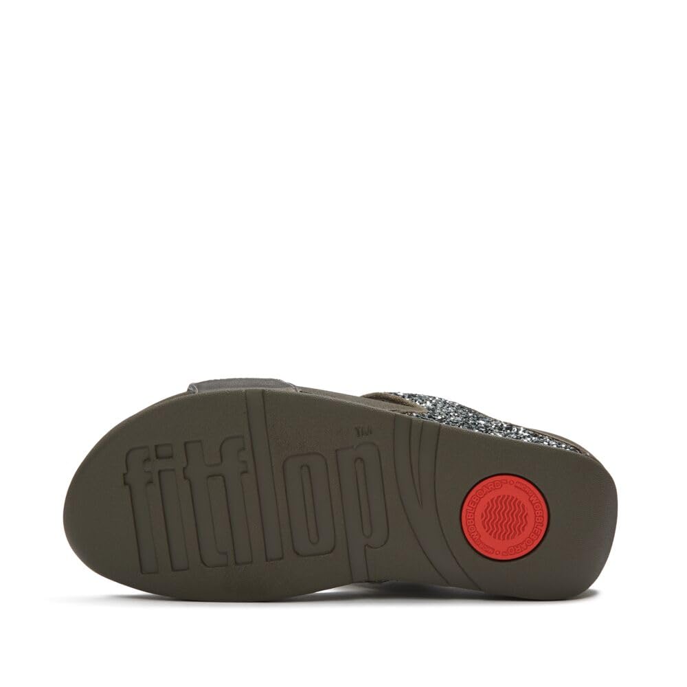 FitFlop Lulu Glitter Ciabatte Slide Donna Nero Cristalli