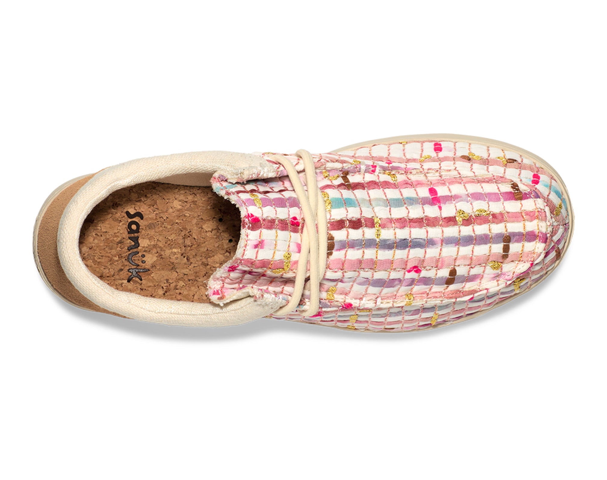 Sanuk Shaka Lite 2 Watercolor scarpe donna pink gold pelle